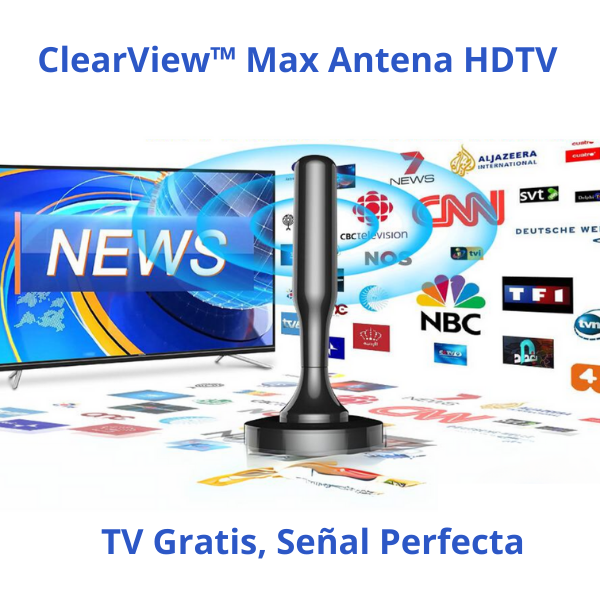 ClearView™ Max Antena HDTV - TV Gratis, Señal Perfecta